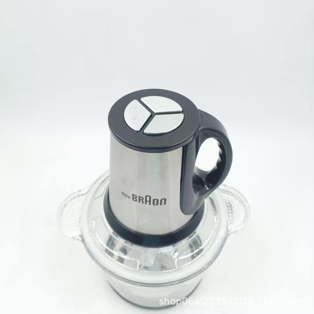 Cross-Border New 3L Stainless Steel Glass Meat Grinder Multifunctional Household Electric Meat Grinder Small Cooking Machine