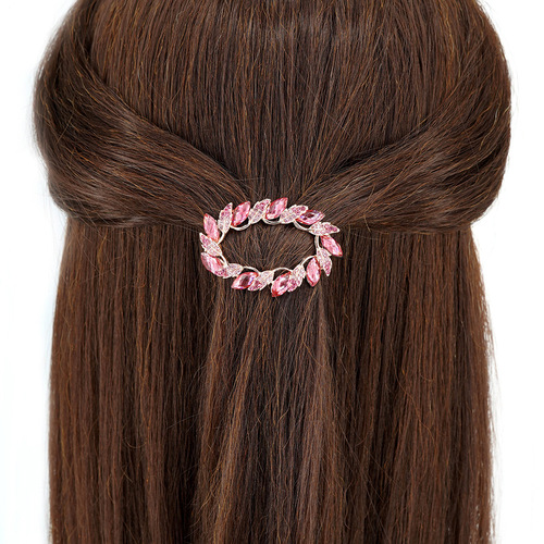 Hollow ring spring clip hairpin diamond hair accessories crystal hairpin Korean style ponytail clip small headwear women's hairpin