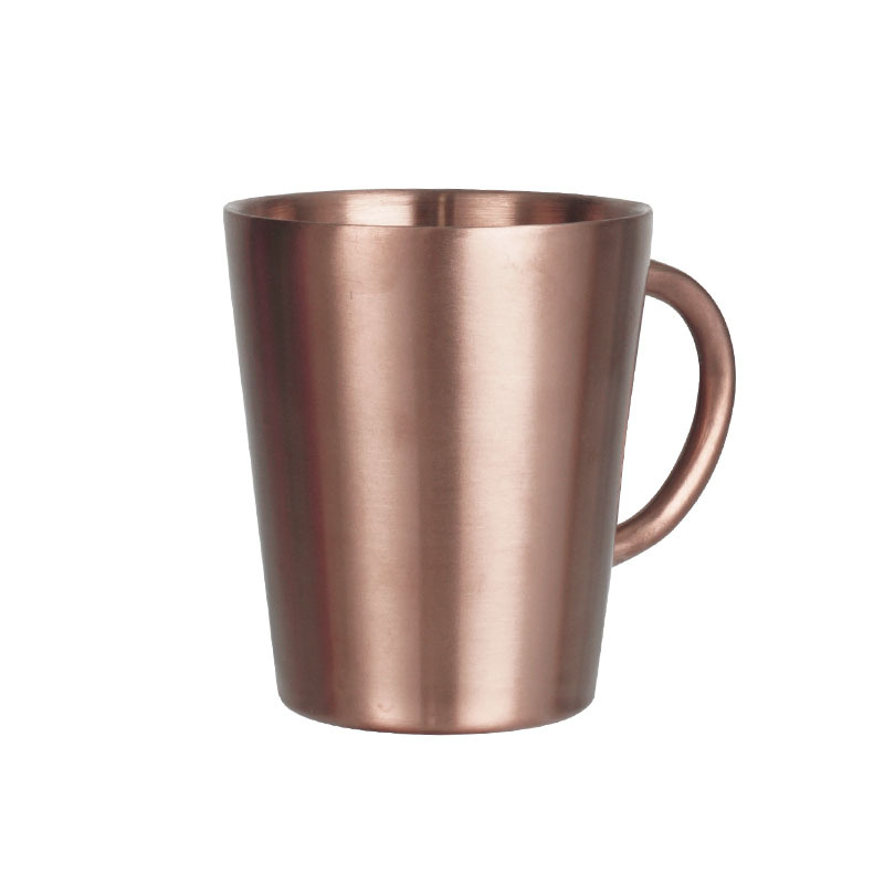 304 de acero inoxidable de estilo coreano taza de agua de doble capa taza con mango anti-escaldado taza de café taza de leche taza del hogar