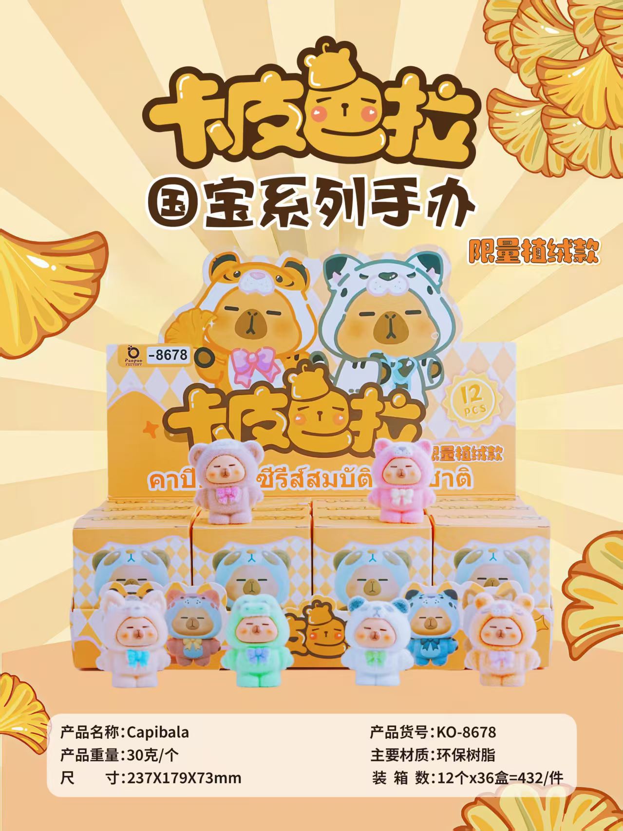 新款卡皮巴拉植绒手办盲盒高颜值可爱卡通萌粒迷你公仔桌面摆件-阿里巴巴