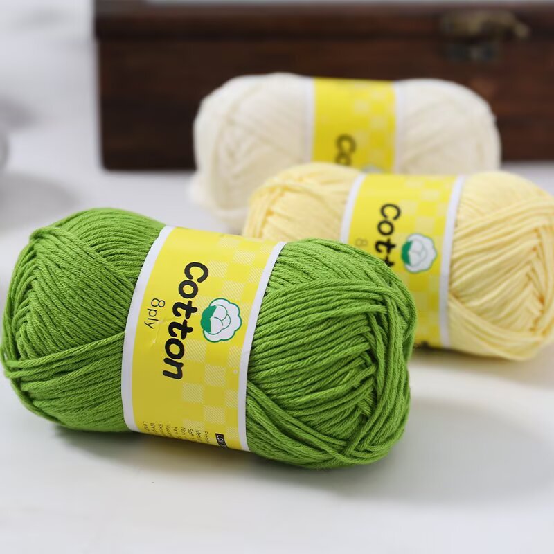 8 strands of solid color combed milk cotton thread hand woven diy baby baby child crochet wool doll thread wholesale