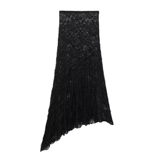 Foreign trade list! Spring and summer new European and American style women's fashion temperament high waist slimming asymmetric lace skirt 6050309