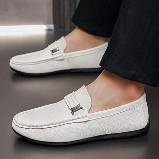 2025 Spring and Autumn New Fashion Casual Shoes Men's Shoes Loafers Slip-On Driving Shoes Cross-Border Low-Top Shoes Men's Shoes
