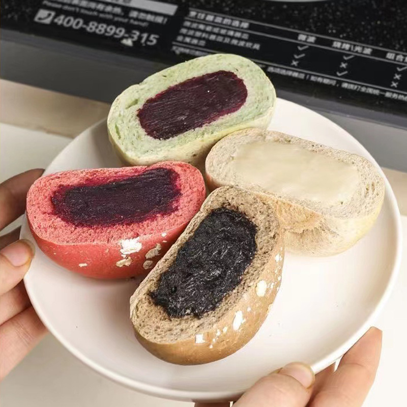 Whole Wheat Open-faced Sandwich Bread Meal Replacement Toast Full Cart Leisure Snack Food Breakfast Bread Factory Direct Wholesale Price