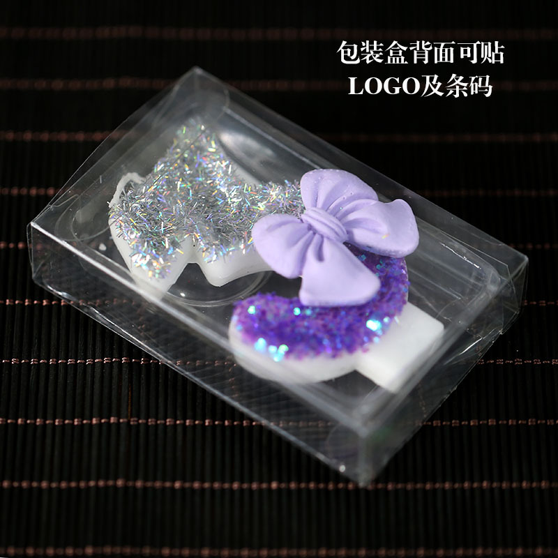 Nueva vela digital creativa vela de pastel de cumpleaños de arco púrpura para la vela de suministro de comercio exterior de comercio electrónico transfronterizo