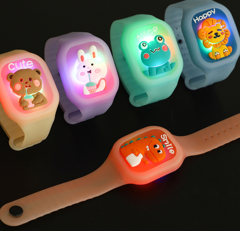 夏季新款儿童驱蚊手环发光手环闪光防水驱蚊手环植物驱蚊扣新款