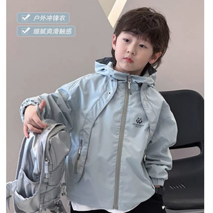Trendy Workwear Jacket for Boys: Spring and Autumn Outdoor Jacket for Boys 2025 New Model for Older Children