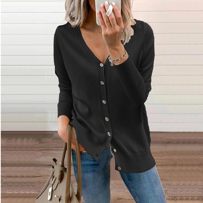 European and American Knitwears Export Women's Clothing Autumn and Winter New Amazon Independent Station Button Knitwears Cardigan Knitwear Jackets European and American Knitwears Export Women's Clothing Autumn and Winter New Amazon Independent Station Button Knitwears Cardigan Knitwear Jackets