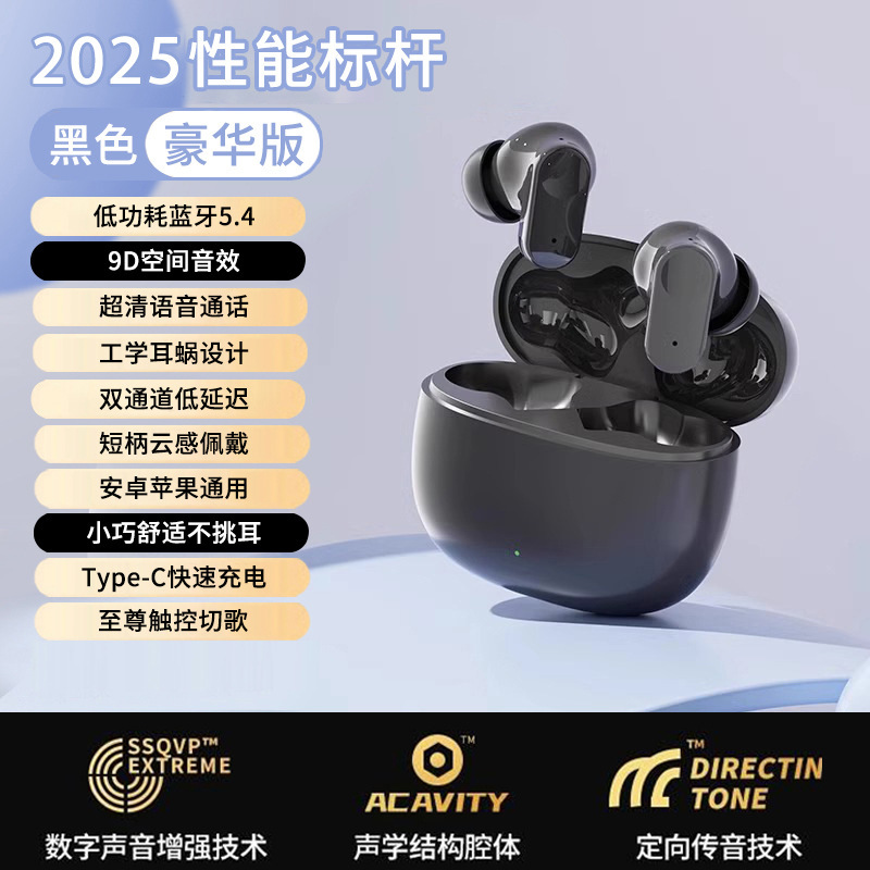 蓝牙耳机入耳式降噪真无线迷你高音质游戏运动超长续航2025新款|undefined
