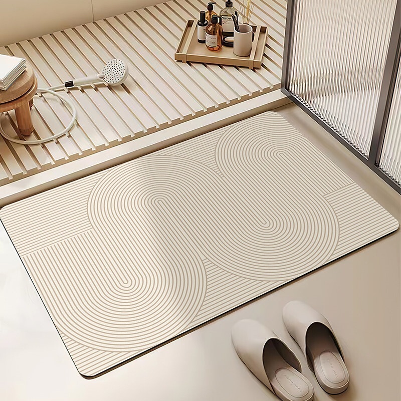Simple and Versatile Bathroom Door Mat, Entryway Floor Mat, Entrance Foot Mat, Toilet Bathroom Water-Absorbent Non-Slip Mat, Household Carpet