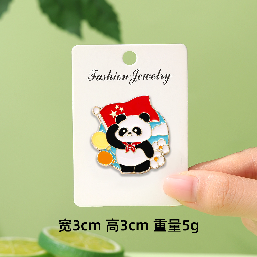 Dibujos animados lindo panda flor flor broche colección de la familia panda animal metal insignia accesorios de ropa para niños regalos