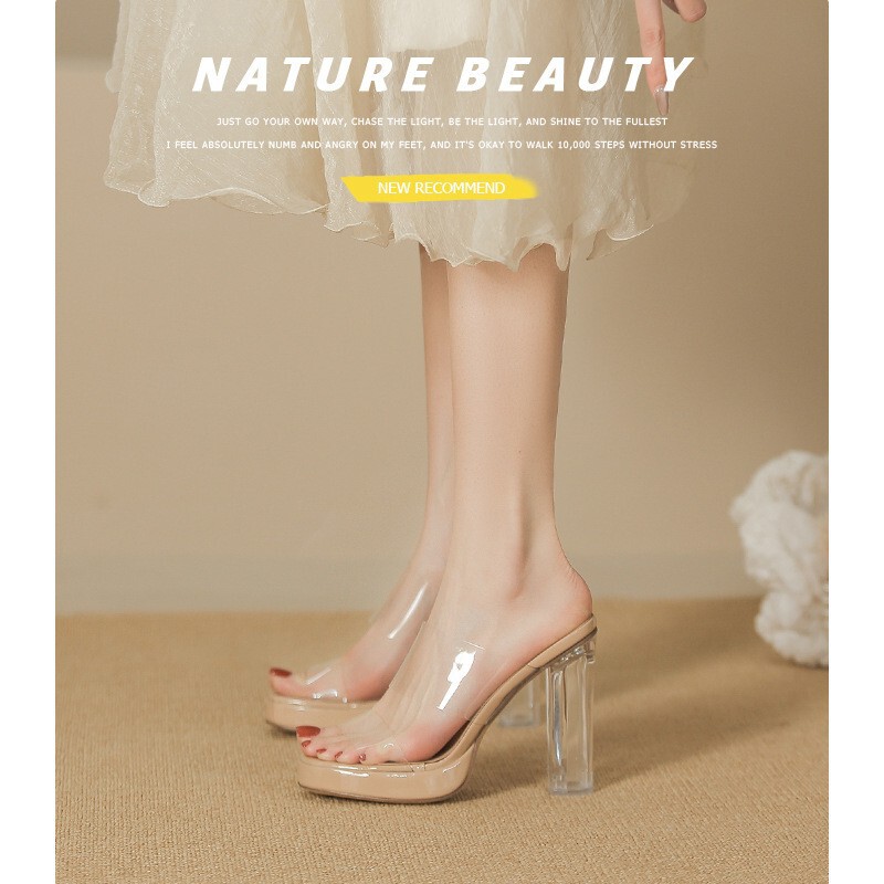Waterproof Platform Crystal Heel Sandals for Women, One-Strap Fashionable Outdoor Sandals Tv-1【Waterproof Platform Glass Glue】 Waterproof Platform Crystal Heel Sandals for Women, One-Strap Fashionable Outdoor Sandals Tv-1【Waterproof Platform Glass Glue】