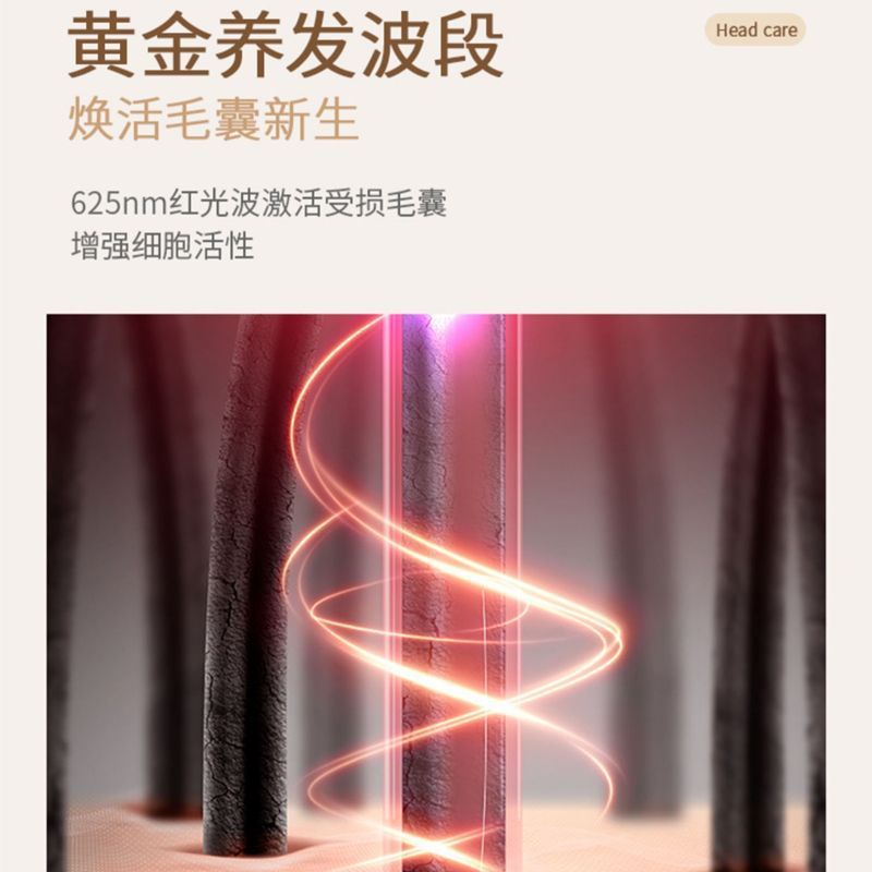 クロスボーダー電気頭皮薬ミノ赤いボールマッサージ育毛液導入櫛投薬神器マッサージ器|undefined