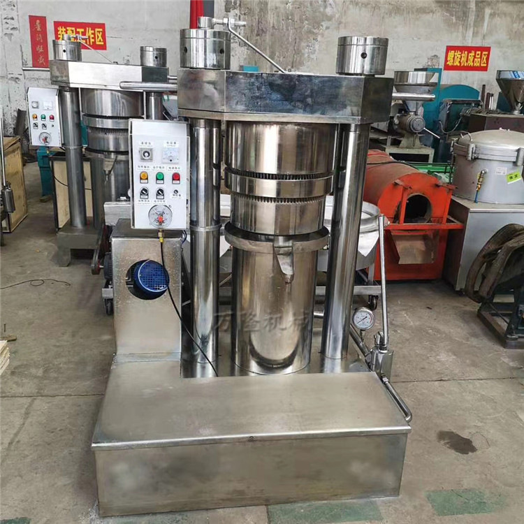 油坊配套芝麻香油机核桃杏仁辣椒榨油机230型不锈钢液压榨油机