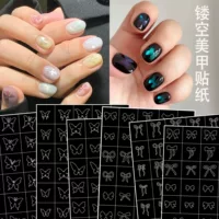 Новые полые бабочки бабочки наклейки для ногтей аэрографы бабочки вспомогательная наклейка одна наклейка для украшения ногтей двойного назначения
