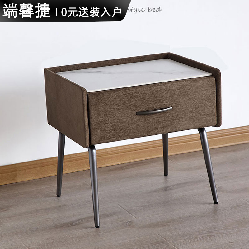 Moderno minimalista mesita de noche pequeño gabinete de almacenamiento dormitorio en casa Italiano minimalista simple gabinete