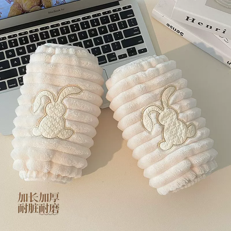 新款袖套女秋冬女士上班干活时尚套袖办公室工作护袖绒布防污袖套