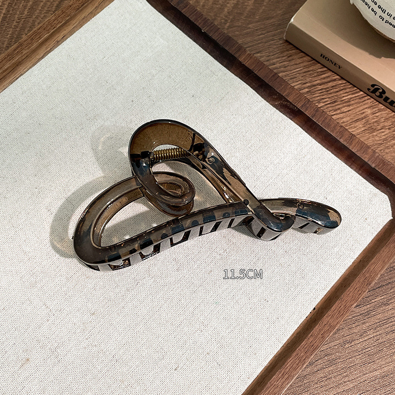 Clip de agarre de verano de gran tamaño, horquilla para el cabello en la parte posterior de la cabeza, gran cantidad de cabello femenino, tocado de clip de tiburón 2024 nueva horquilla