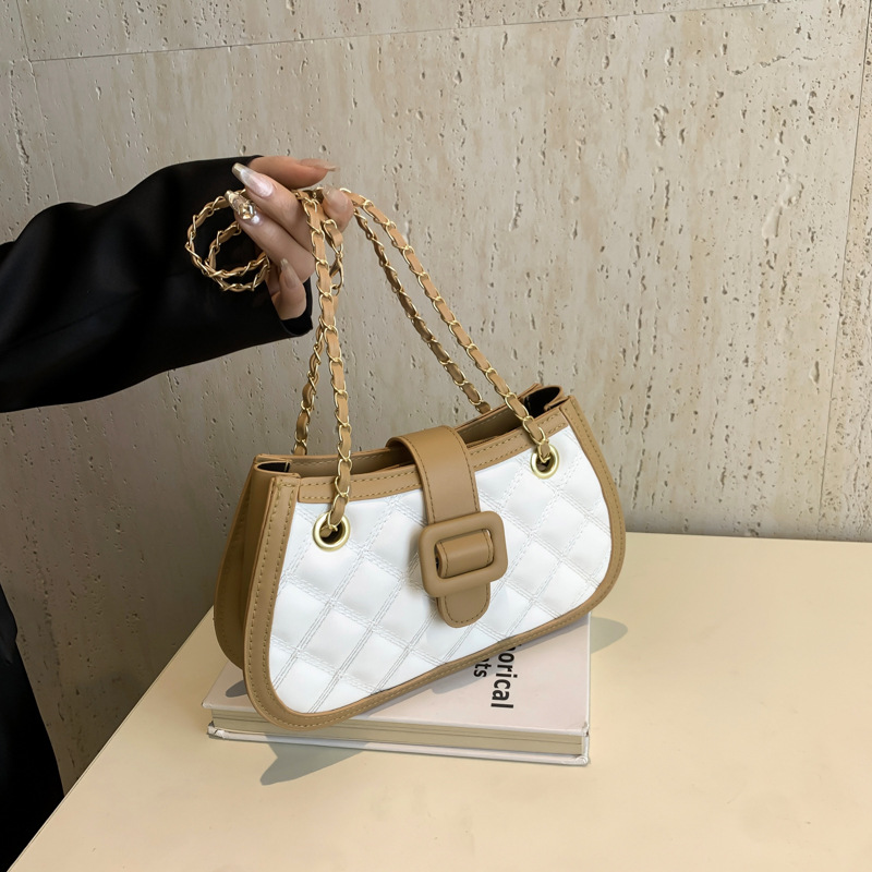 2024 primavera nuevo bolso de hombro bolso de cadena popular bolso pequeño bolso de mujer bolso de mochila universal bolso bajo bolso cuadrado casual