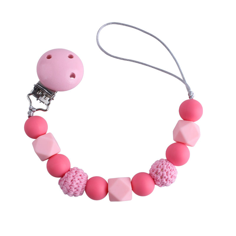 DIY bebé suministros Hemu chupete clip juguete de silicona chupete cadena bebé molar mordedor chupete cadena anti-perdida cadena