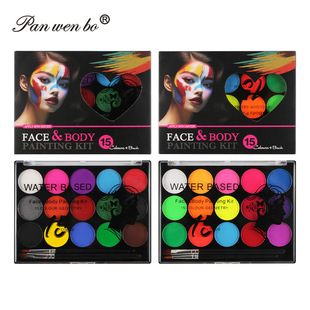 Multi-specification 15-color water-soluble children's face painting Halloween stage makeup oily body paint suit wholesale