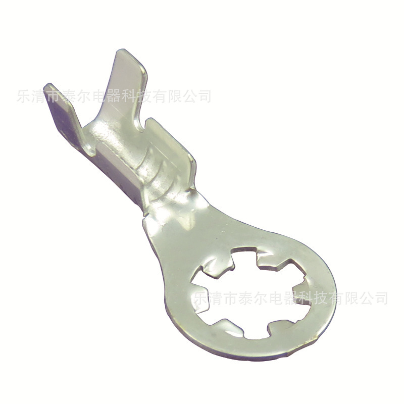 梅花地环端子止滑防滑太阳齿O型线耳4.2梅花端子连带冷压O型线耳