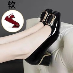 时时高跟鞋女2025年秋季新款女鞋中跟软底小皮鞋粗跟百搭工作单鞋