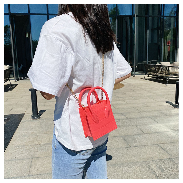 2025 Cross-border new popular smiling face bag, small square bag, fashionable and versatile chain hand bag, shoulder and crossbody jelly women's bag undefined