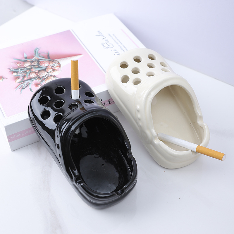 창조적 인 패션 동굴 신발 세라믹 재떨이 홈 거실 커피 테이블 사무실 호텔 바 재떨이