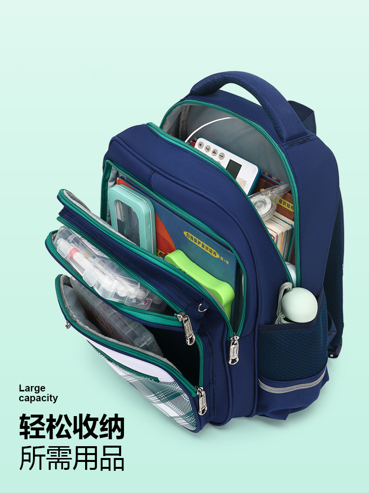 かばん小学生3-6年生多機能補習かばん大容量英倫風軽やかな背中保護リュック