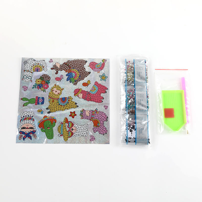 Transfronterizo Amazon explosión niños pintura de diamantes hechos a mano dibujos animados de animales de bricolaje película láser pegatinas de pintura de diamantes
