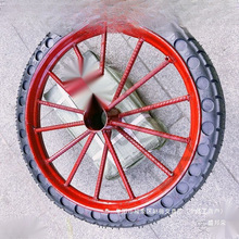 盛邦荣工地斗车实心轮胎子手推车两轮建筑全套加重工地斗车轮子实