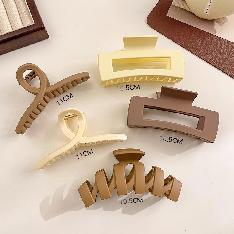 Horquilla de acrílico de las mujeres cuchara trasera updo clip de pelo grande celebridad de Internet elegante tiburón clip tocado simple horquilla