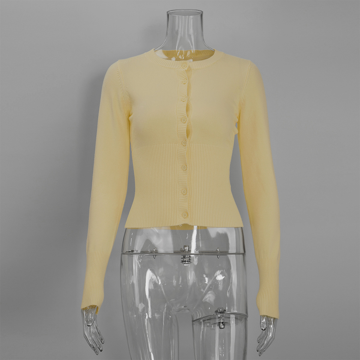Cardigan de manga larga de punto transfronterizo Europa y los Estados Unidos otoño y invierno 2025 nuevo suéter de punto delgado cardigan para mujeres image 15