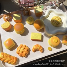 慢回弹玩具小慢捏捏squishy巧克力泡芙松饼吐司华夫饼抖音小红书