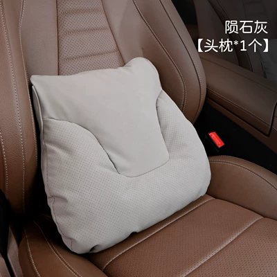 Neck Pillow – Headrest - bull-head-style-yacht-velvet-meteorite-gray-waist-support-1-piece