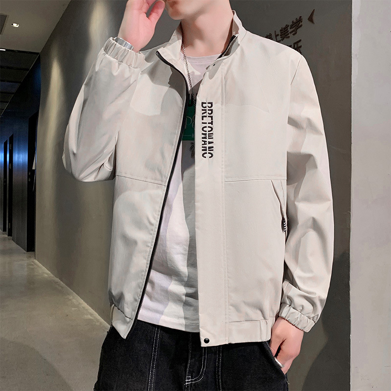 2022 nueva capa de otoño de los hombres abrigo a juego Delgado de los hombres guapo collar de pie chaqueta de los hombres uniforme de béisbol de los hombres al por mayor