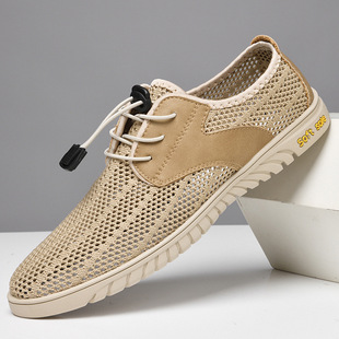 2022 mesh shoes men's summer men's slip-on men's shoes mesh thin mesh shoes men's hollow mesh shoes