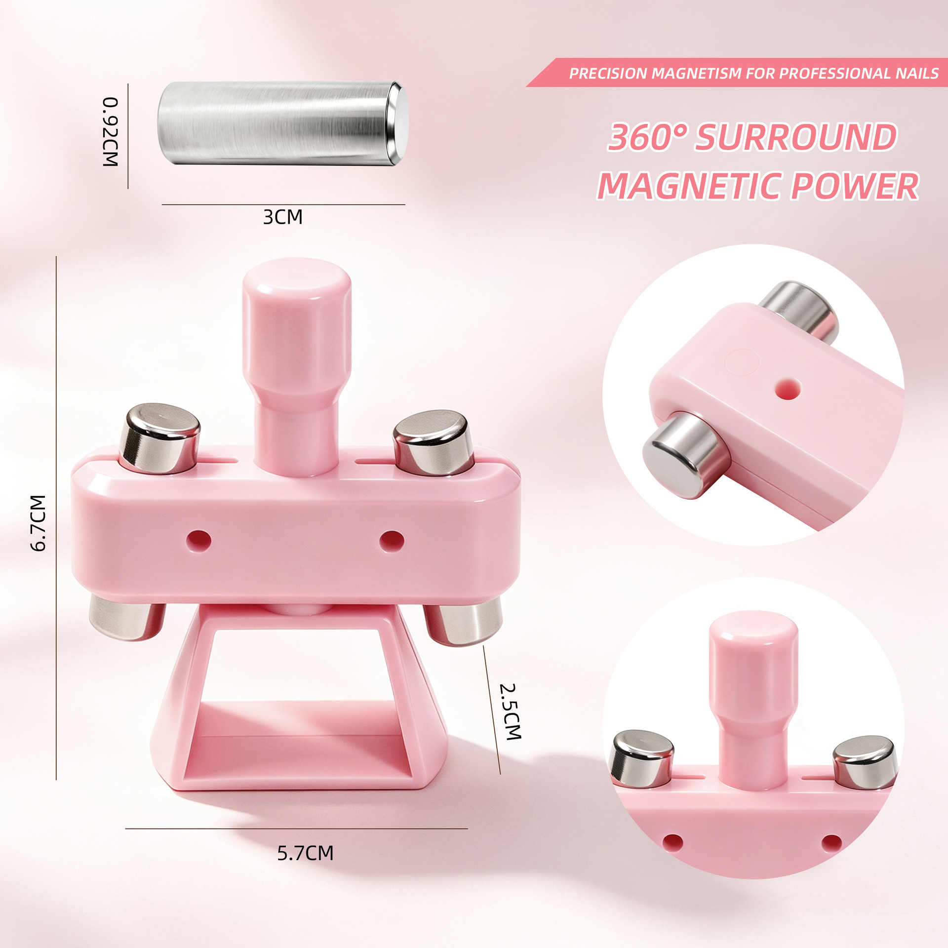 Herramientas de uñas transfronterizas Imán de ojo de gato magnético fuerte Pegamento de esmalte de uñas Manicura multifuncional elegante Ojo de gato Pluma de hierro magnético al por mayor image 32