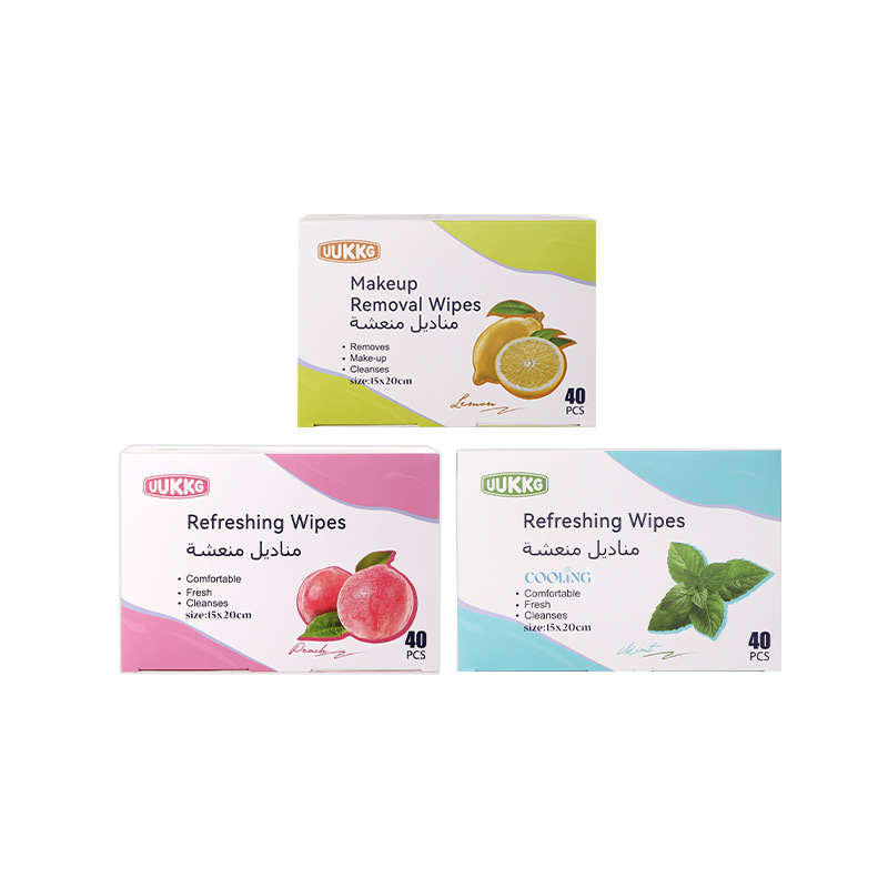 UUKKG 40 piezas de paquete independiente toallas limpias suaves toallas limpiadoras de limón exclusivas para UU13