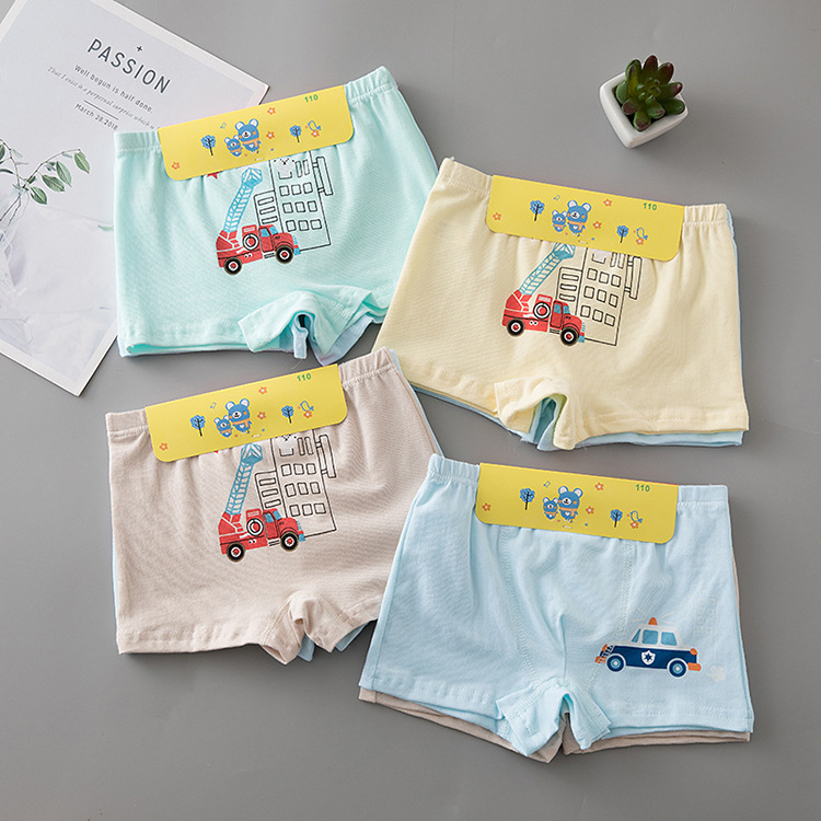 2021新款儿童内裤男童纯棉平角裤宝宝男孩小童中童四角短裤