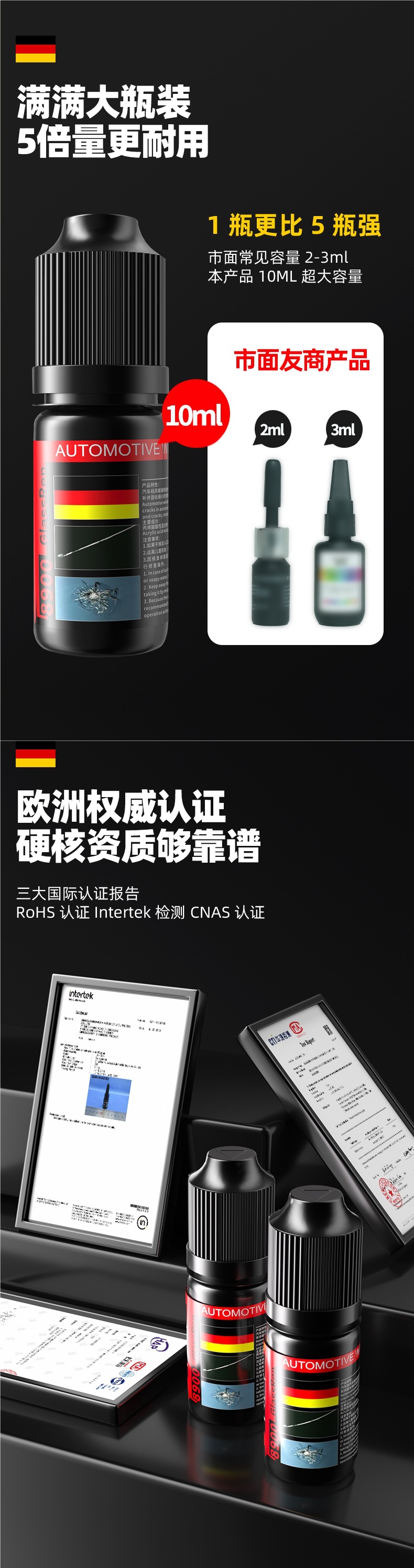 Car Glass Crack Repair Liquid Front Windshield Crack Repair Windshield Scratch Reducer Crack Traceless Glue Repair