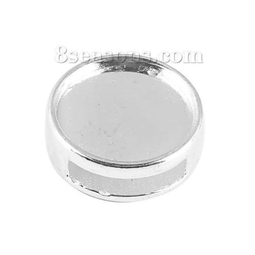 Фабрика прямых продаж новый серебренный цвет (может быть инкрустирован) круглый сплав цинка плоские отверстия бусы DIY ювелирные бусы оптом