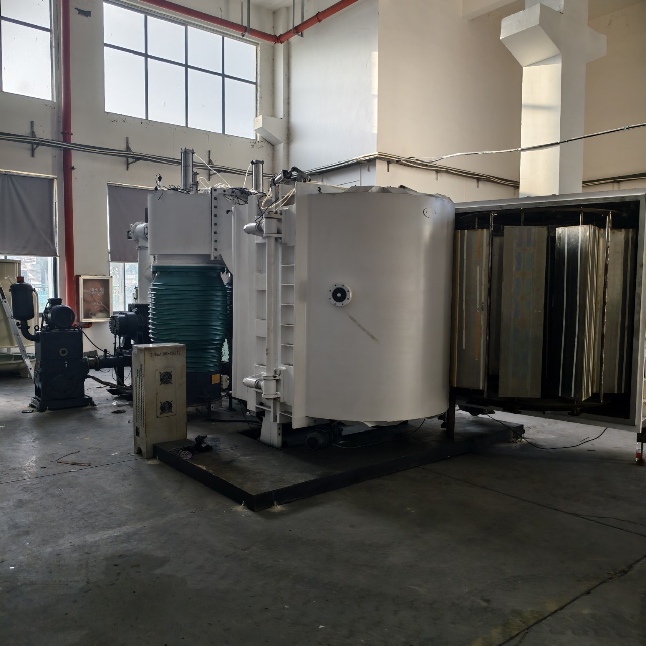 转让一台溅射镀铝车灯保护膜镀硅油设备灯罩能过885测试