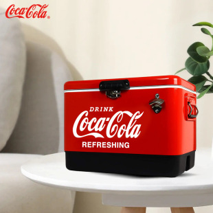 Coca-Cola insulated and refrigerated 30L clamshell camping outdoor convenient portable ice bucket food box car incubator