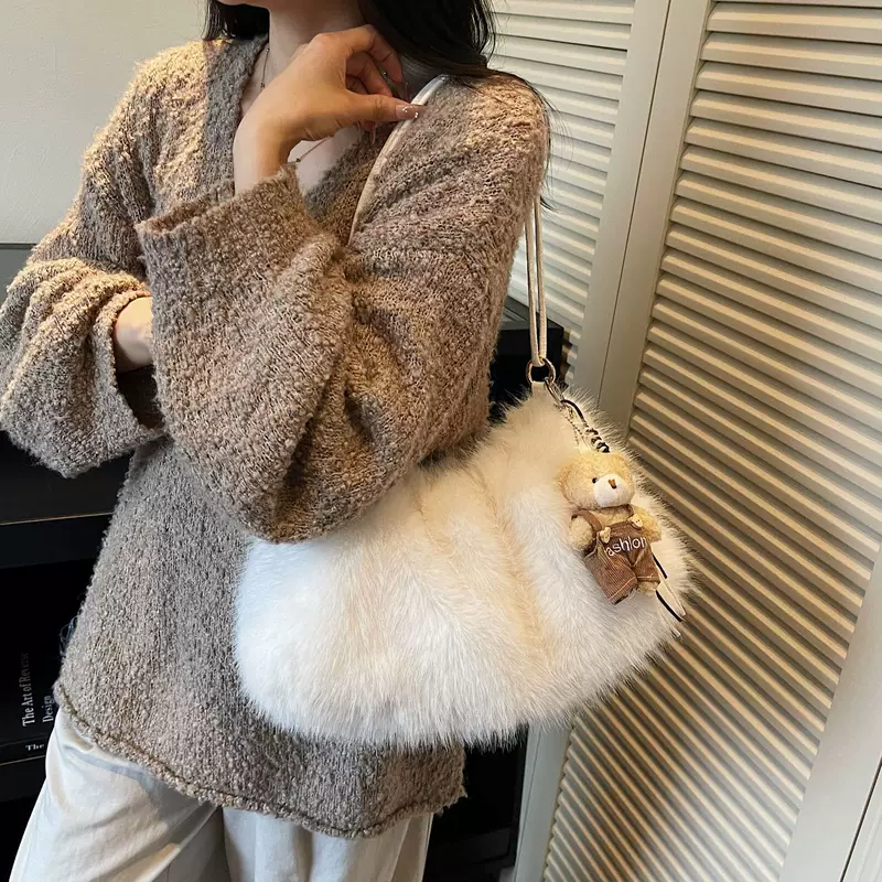 Capacious retro trend one-shoulder bag, small design bag strap