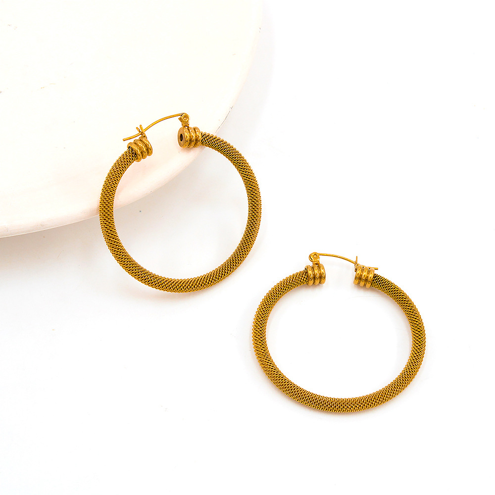 Daily Occasion Stainless Steel Material Geometric Pattern Women'S Gender Fashion Geometric Stainless Steel Plating Earrings 1 Pair