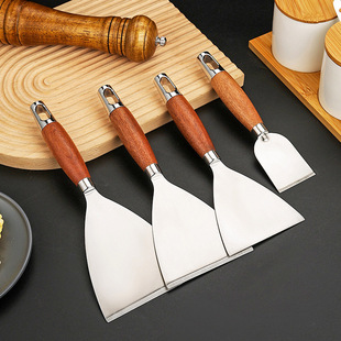 Stainless Steel All-In-One Set Teppanyaki Spatula, Fried Ice Shovel, Pancake Shovel, Hand-Grabbed Cake Shovel, Pizza Tool Shovel