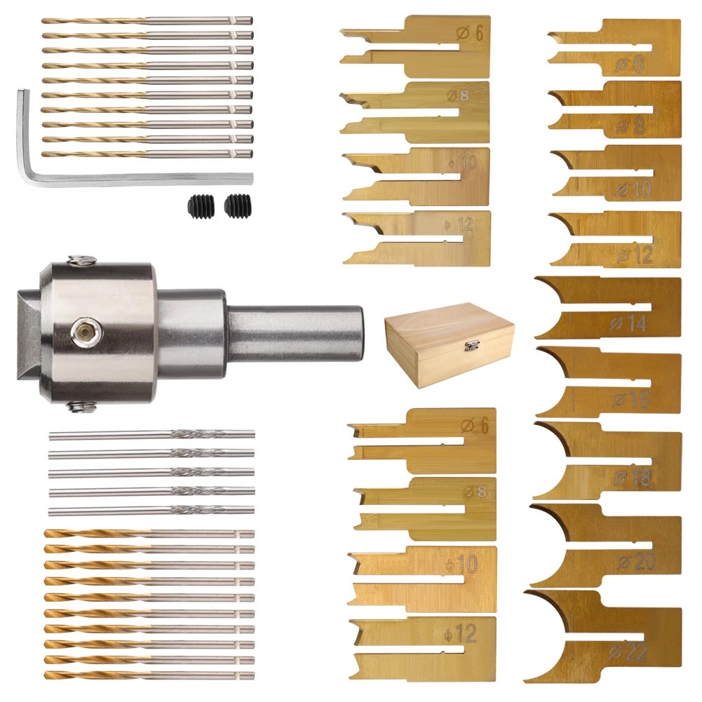 佛珠刀木盒套装佛塔刀圆珠刀台钻电钻佛珠刀52组合套装