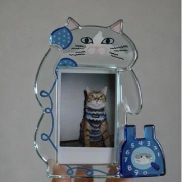 Cute Kitten Photo Frame Acrylic to Record Seasonal Photos High-Value Photo Display Polaroid Collection Cartoon